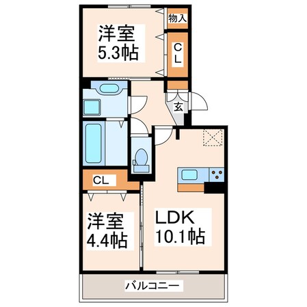 メゾンけやき通りの物件間取画像